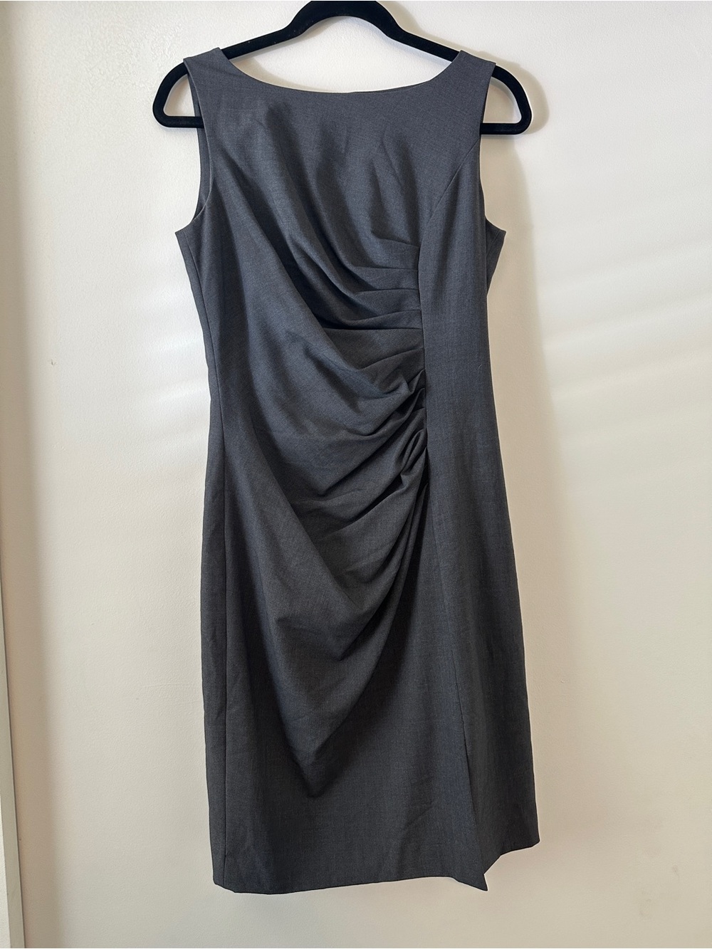 Calvin Klein Gray Ruched Sheath Dress